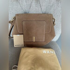 Wandler Tan Suede Crossbody Bag